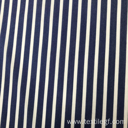 Vertical Stripe Cotton Nylon Spandex Poplin